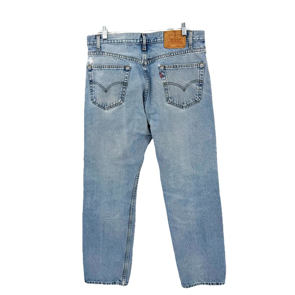 Levis 505 Jeans Men 36x30 Straight Leg Blue Denim VTG Y2k ‘99 HEAVILY WORN FADED